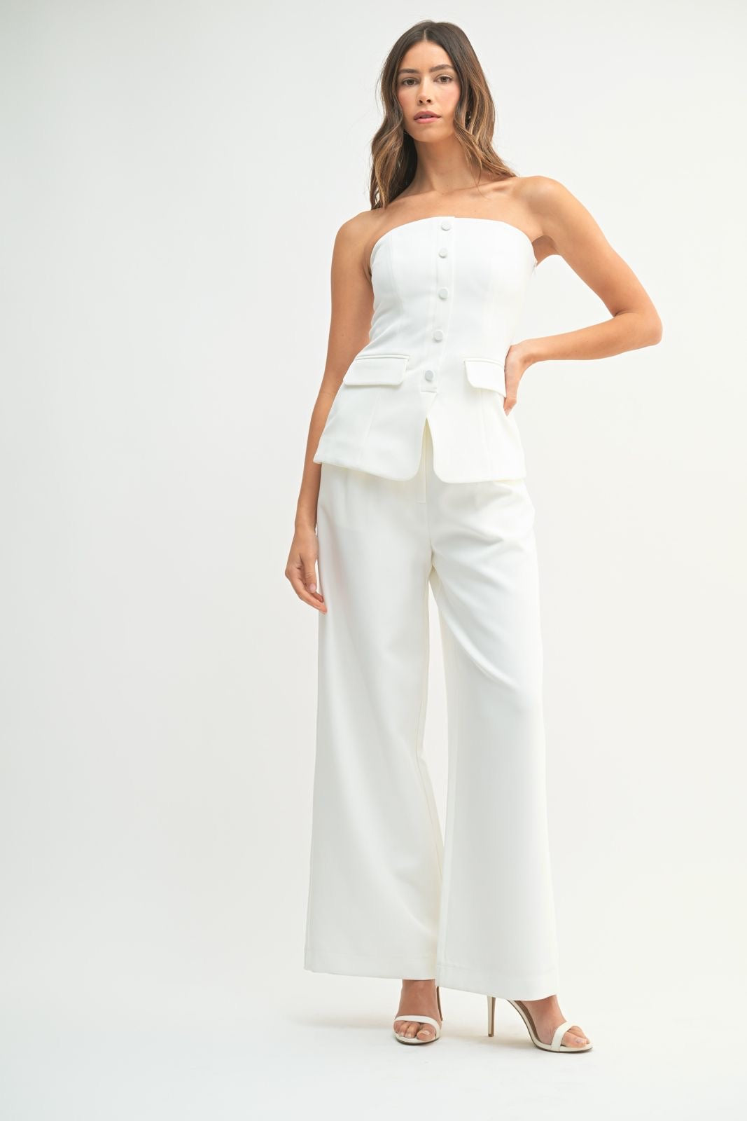 Sophie White Pants Set