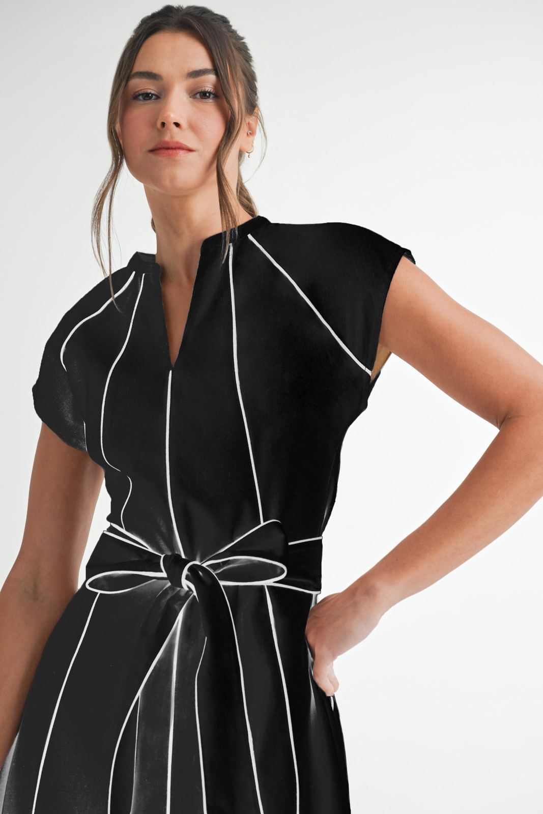 Ingrid Stripe Midi Dress
