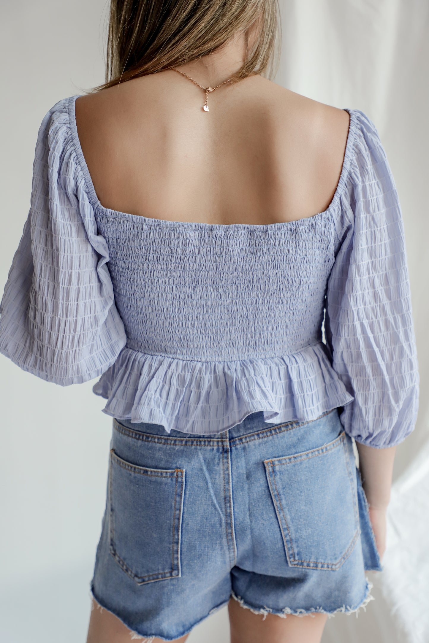 Button Up Ruffle Blouse