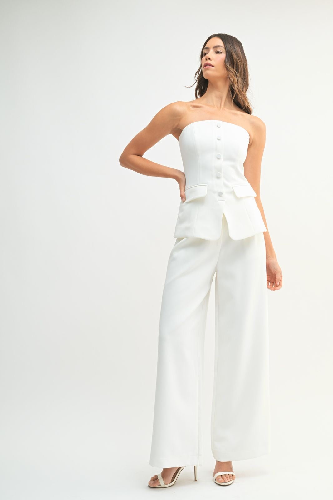 Sophie White Pants Set