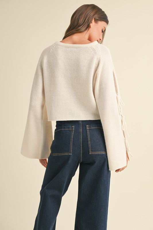 Ribbon Ivory Sweater