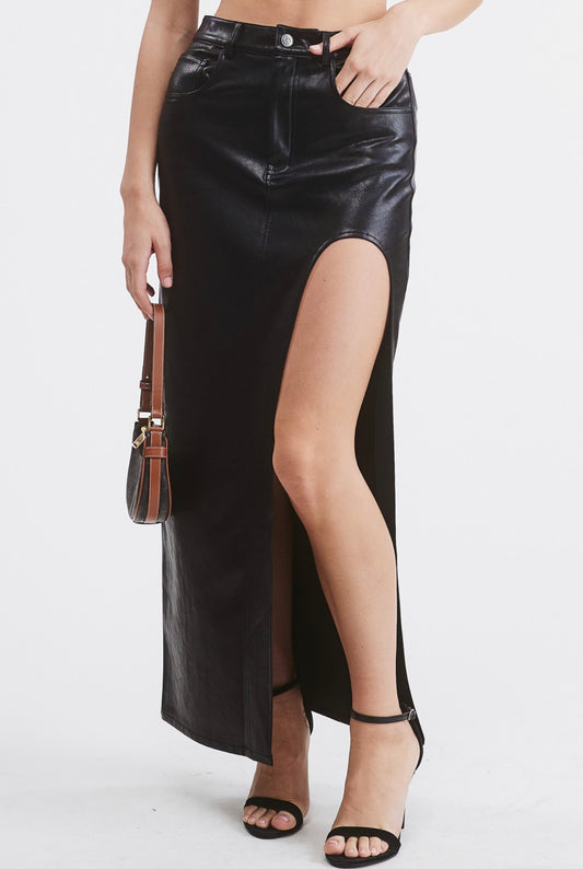 Esme Leather Maxi Skirt