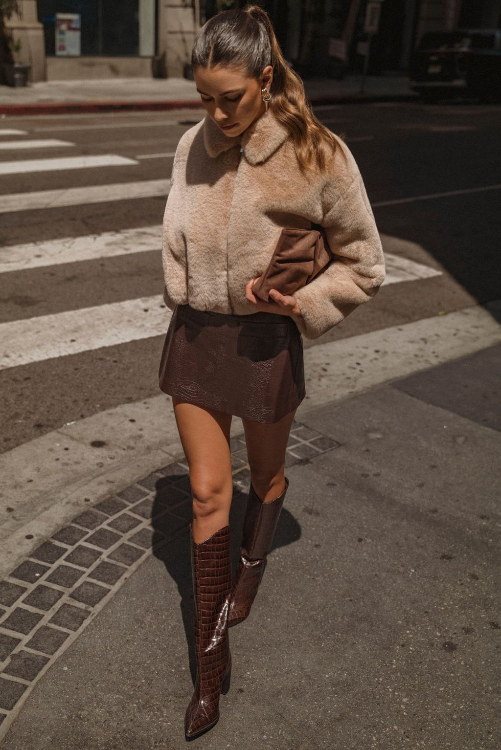 Mayla crocodile skort