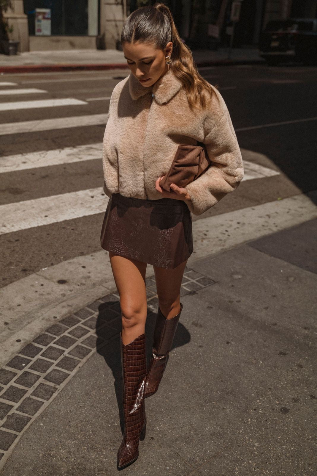 Mayla crocodile skort