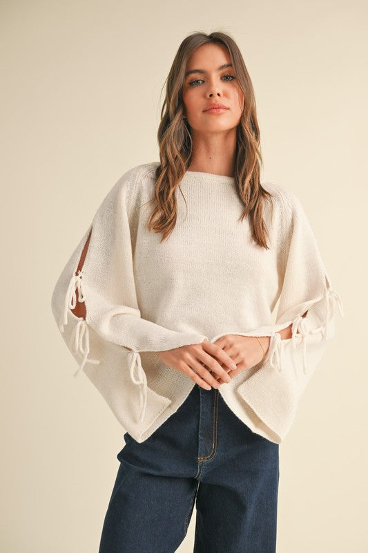 Ribbon Ivory Sweater