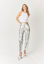 Metallic Textured Pants