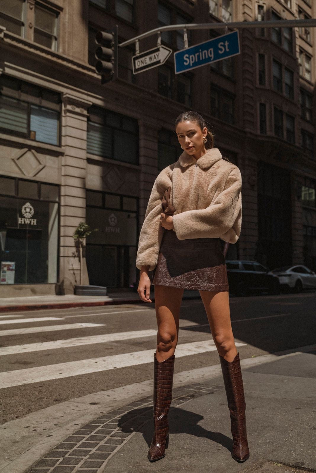 Mayla crocodile skort