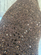 Vestido café strapples