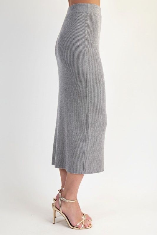 Shimmer midi skirt