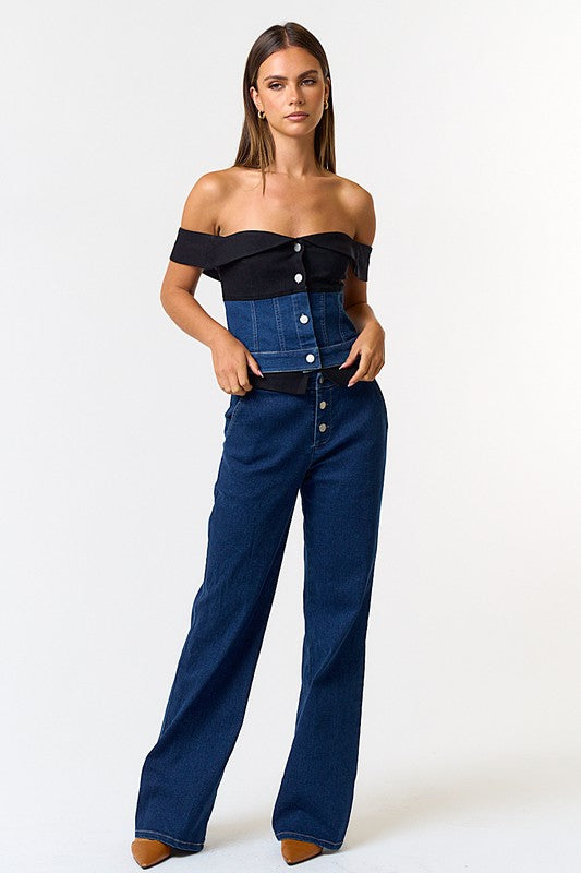 Cayetana Denim Set