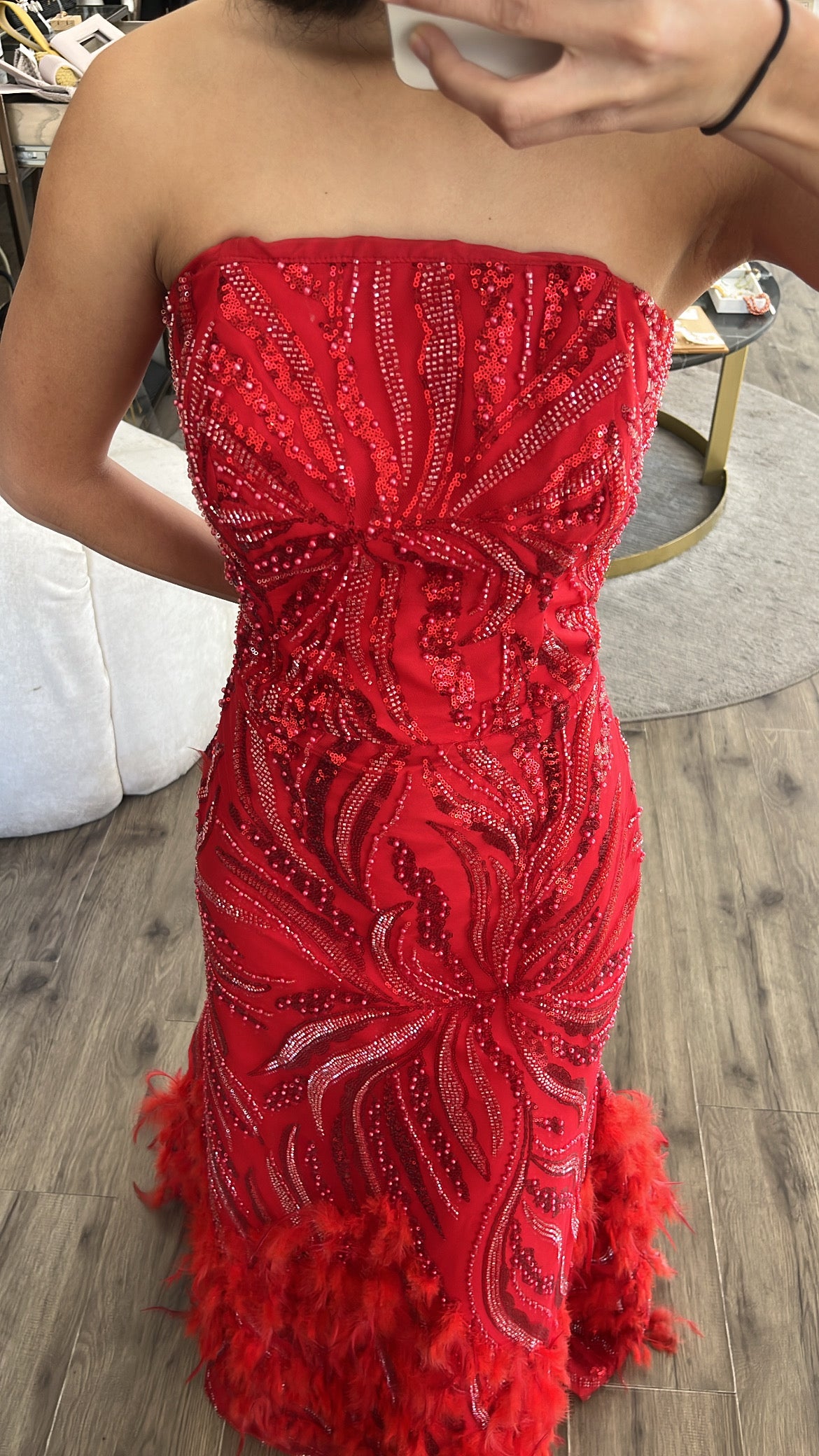 Vestido rojo diseñador