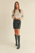 Zamira Leather Skirt