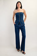 Amanda denim top