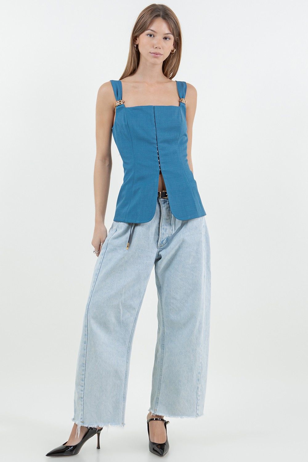 Ana Metal Aqua Corset