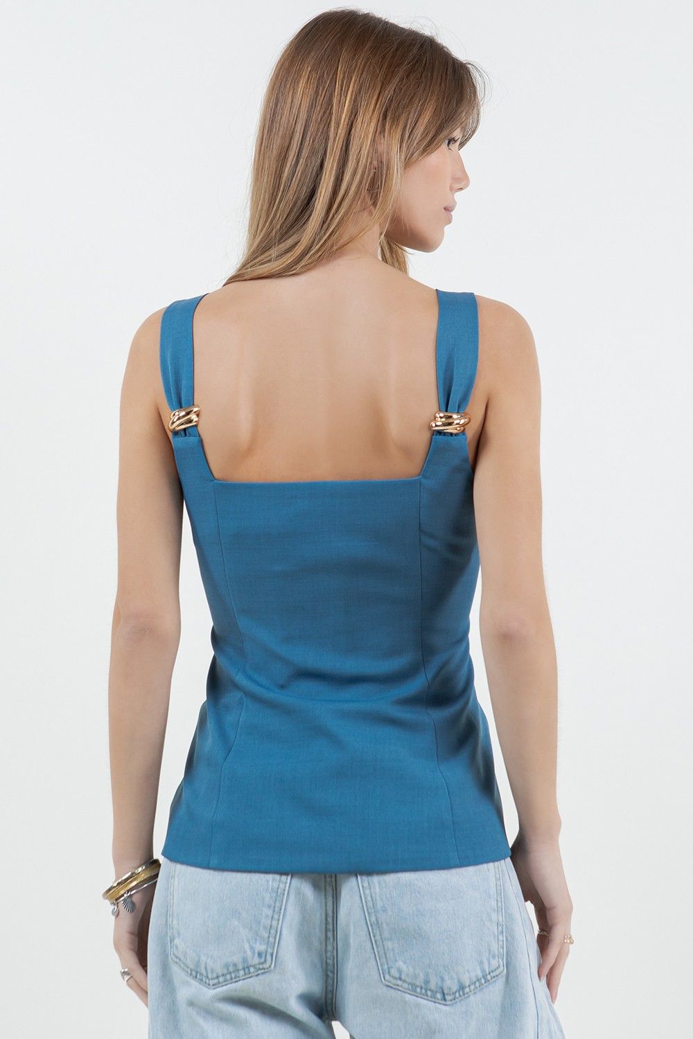 Ana Metal Aqua Corset