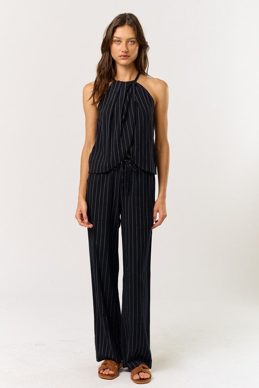Geo Strip Halter Pants