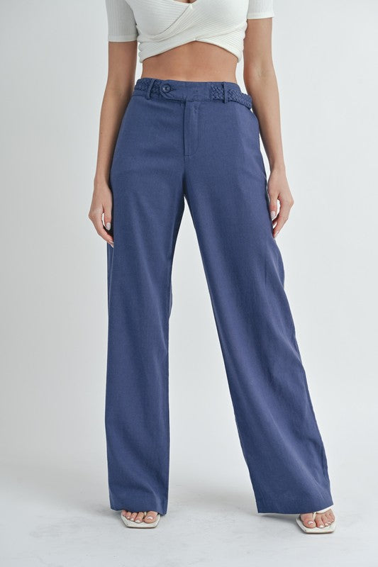 Linen Navy Pants