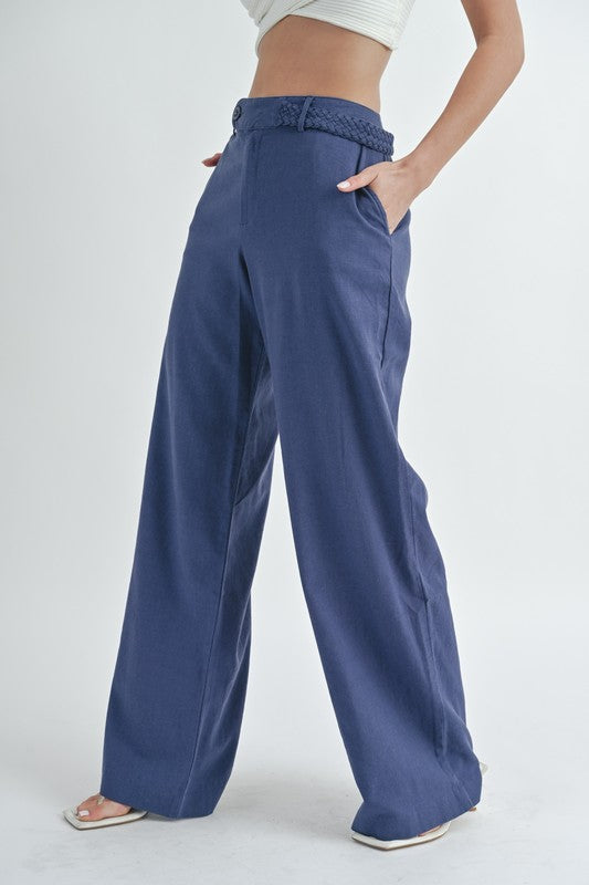 Linen Navy Pants