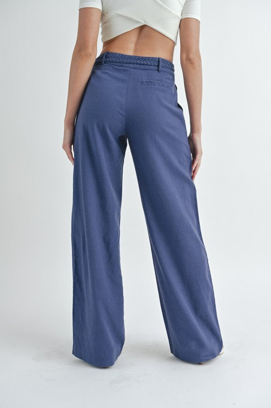 Linen Navy Pants