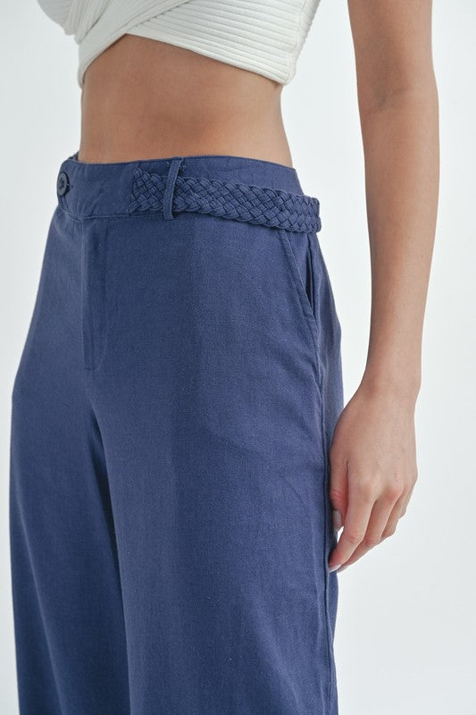 Linen Navy Pants