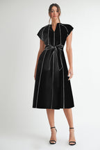 Ingrid Stripe Midi Dress