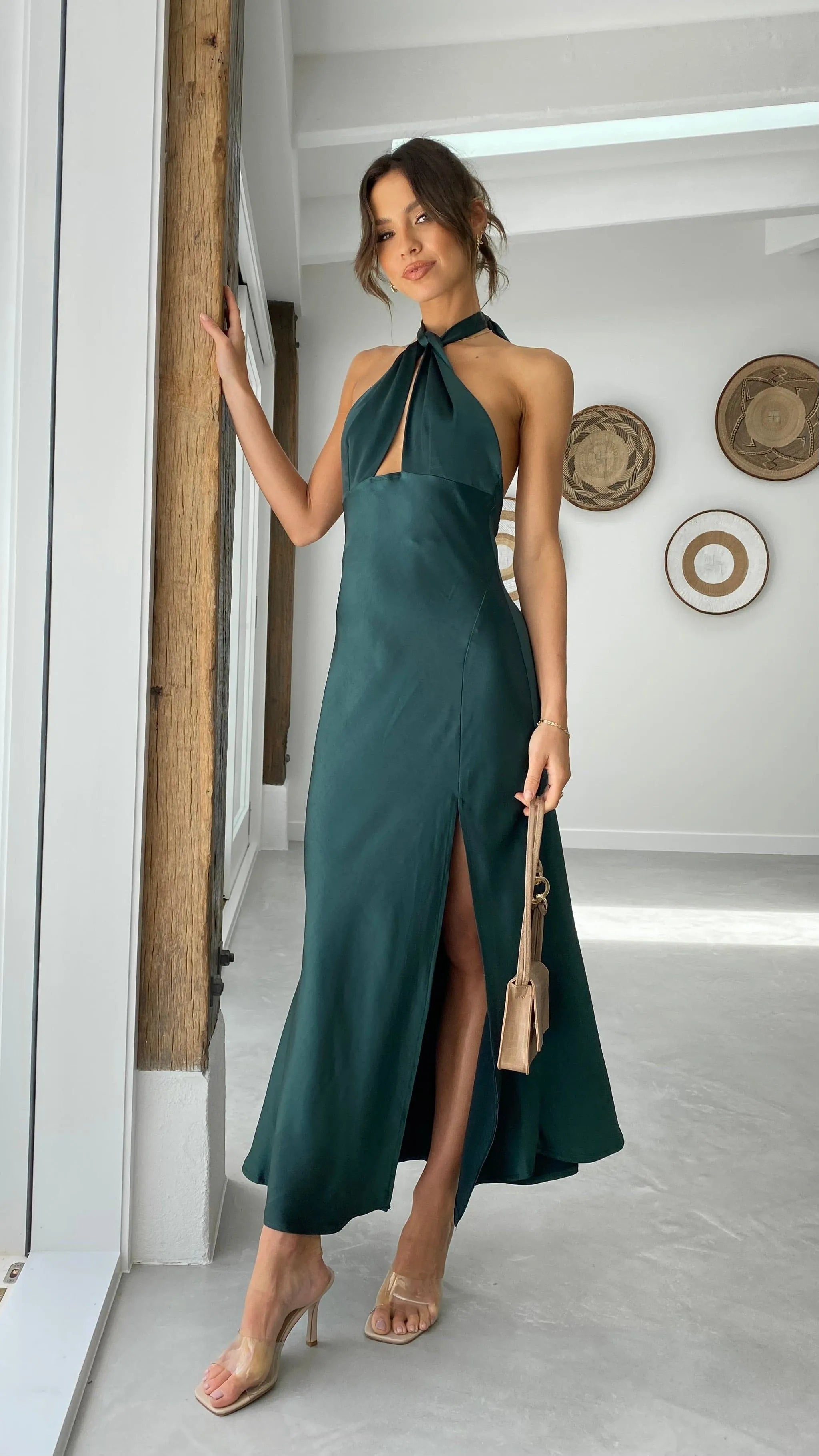 Vestido Halter Esmeralda