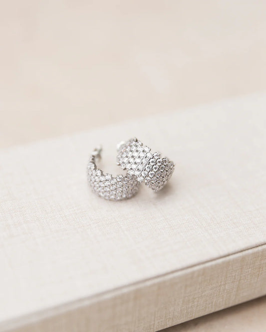 Isabelle silver hoops