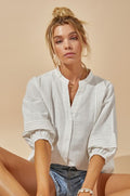 Pintuck Cotton Blouse