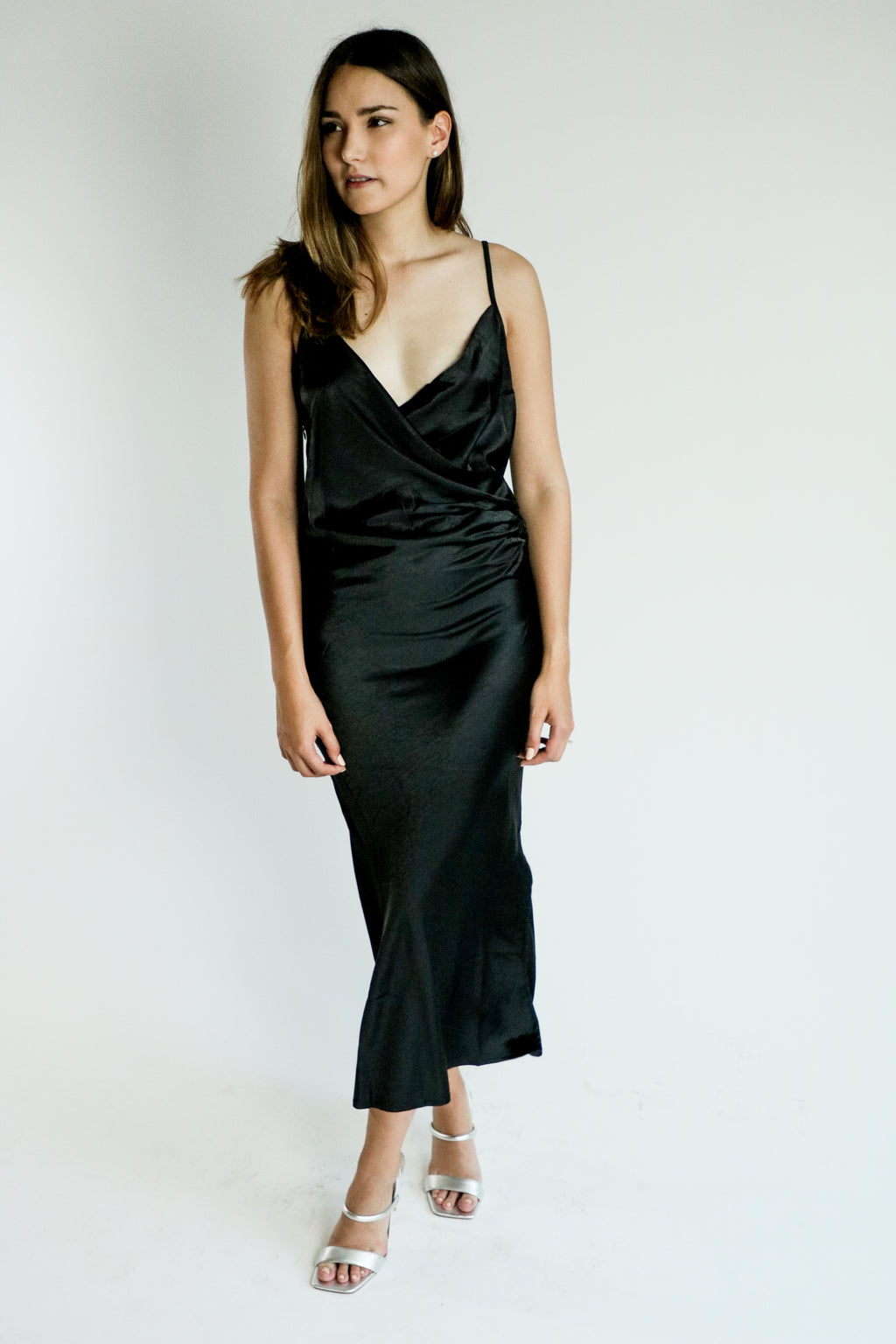 Satin Midi Dress
